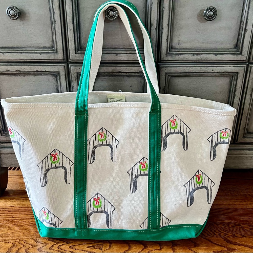 Crab and Cleek Limited Edition Covered Bridge Large Canvas Tote